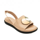 Sandale dama Anna Viotti din piele naturala pudra 30-211