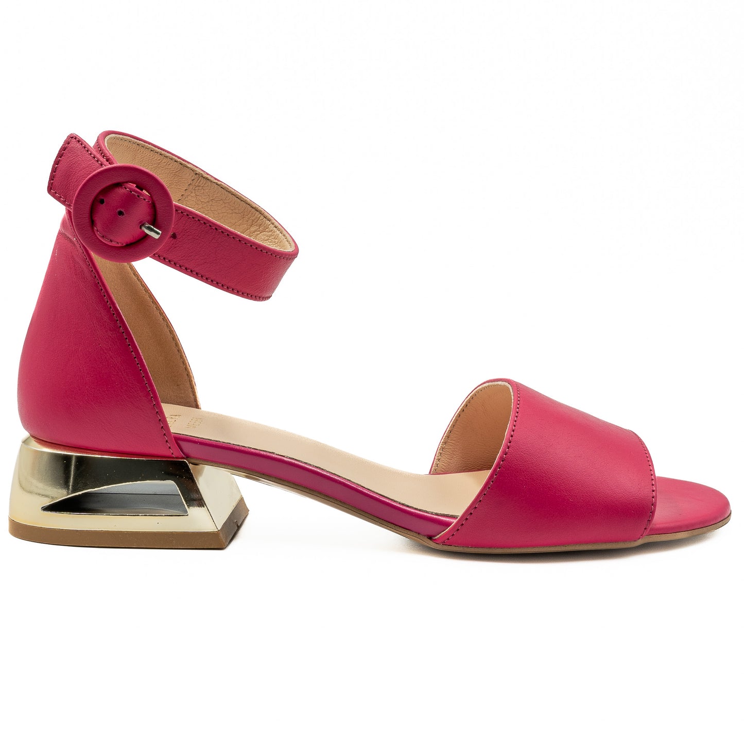 Sandale dama din piele naturala D 2143 roz 