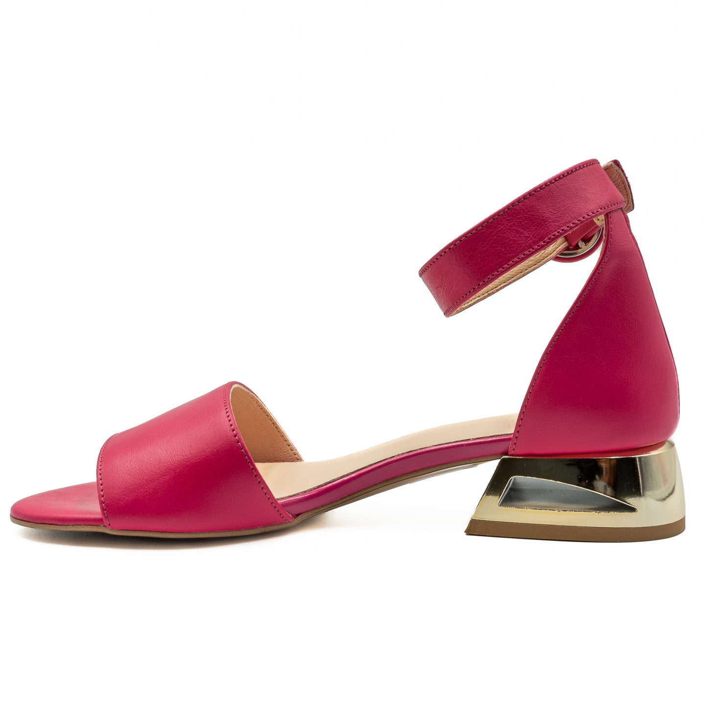 Sandale dama din piele naturala D 2143 roz 