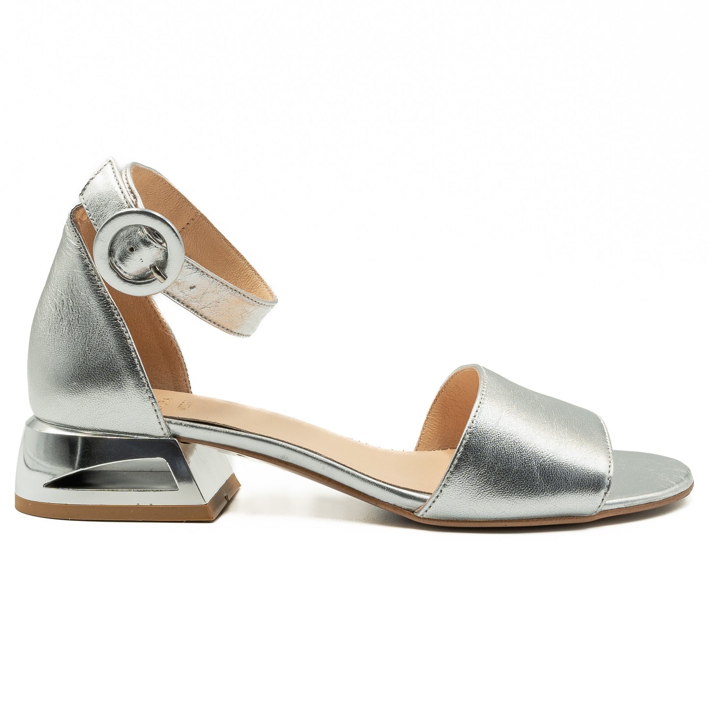 Sandale dama din piele naturala D 2143 argintiu 