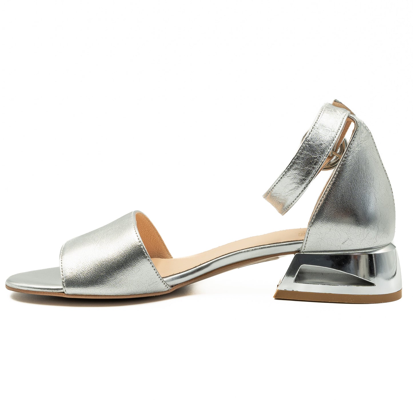 Sandale dama din piele naturala D 2143 argintiu 