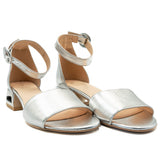 Sandale dama din piele naturala D 2143 argintiu 