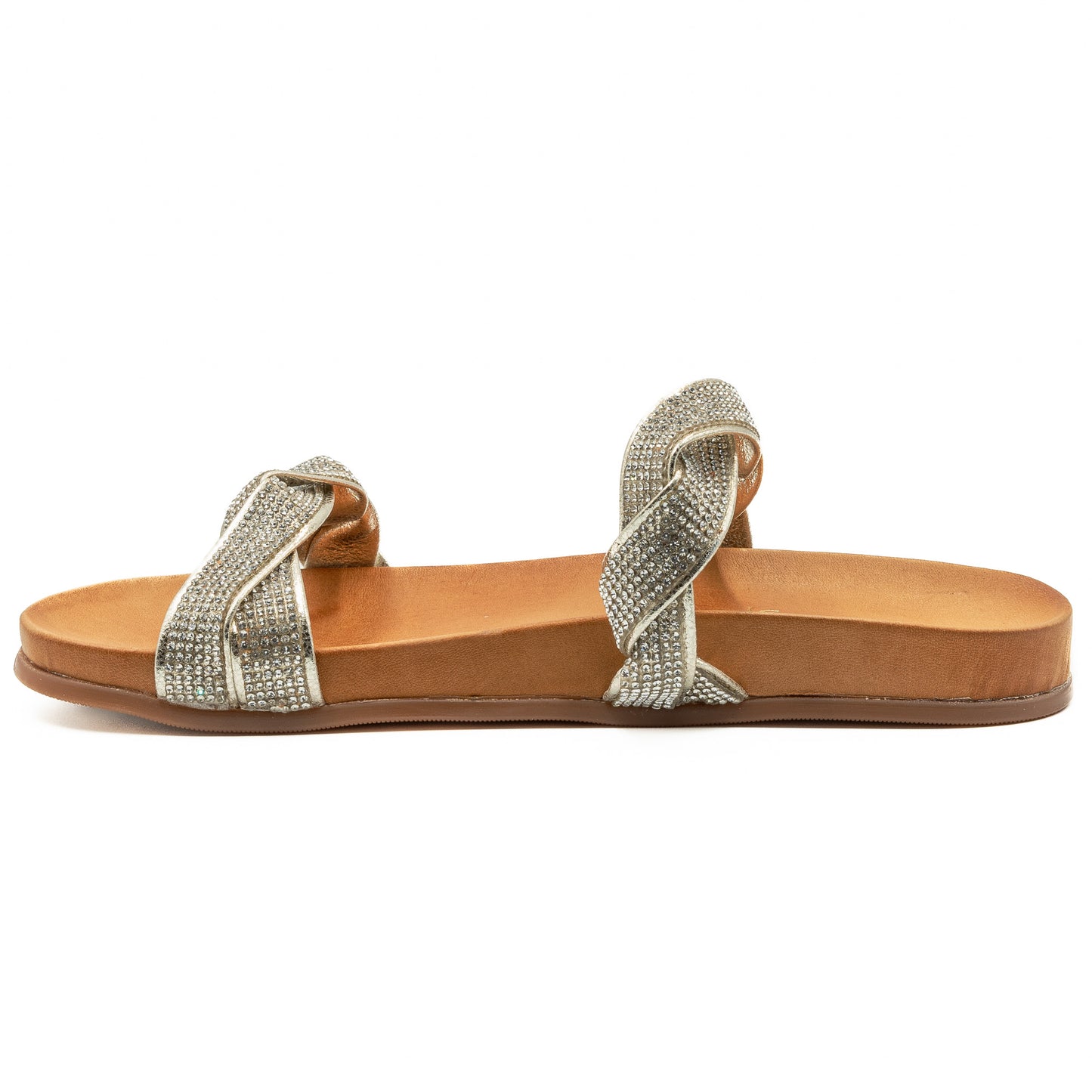 Slapi dama din piele naturala D 220352 auriu