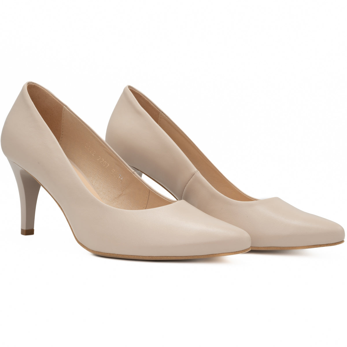  PANTOFI DAMA KORDELL DIN PIELE NATURALA BEJ  - 2207