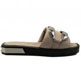 Saboti dama Anna Viotti din piele naturala vizon 22105