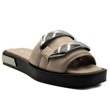 Saboti dama Anna Viotti din piele naturala vizon 22105