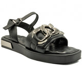 Sandale dama Anna Viotti din piele naturala negre 22110