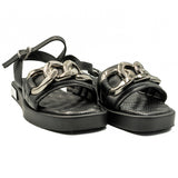 Sandale dama Anna Viotti din piele naturala negre 22110