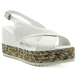 Sandale dama din piele naturala D222-313 ALB 