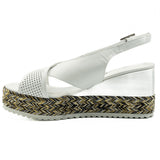 Sandale dama din piele naturala D222-313 ALB 