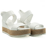 Sandale dama din piele naturala D 222-893 ALB