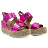 Sandale dama din piele naturala D 222-893  FUCSIA 