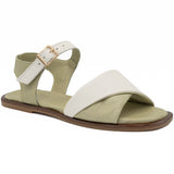 Sandale dama din piele naturala Anna Viotti D 58-2306 verde-alb