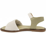 Sandale dama din piele naturala Anna Viotti D 58-2306 verde-alb