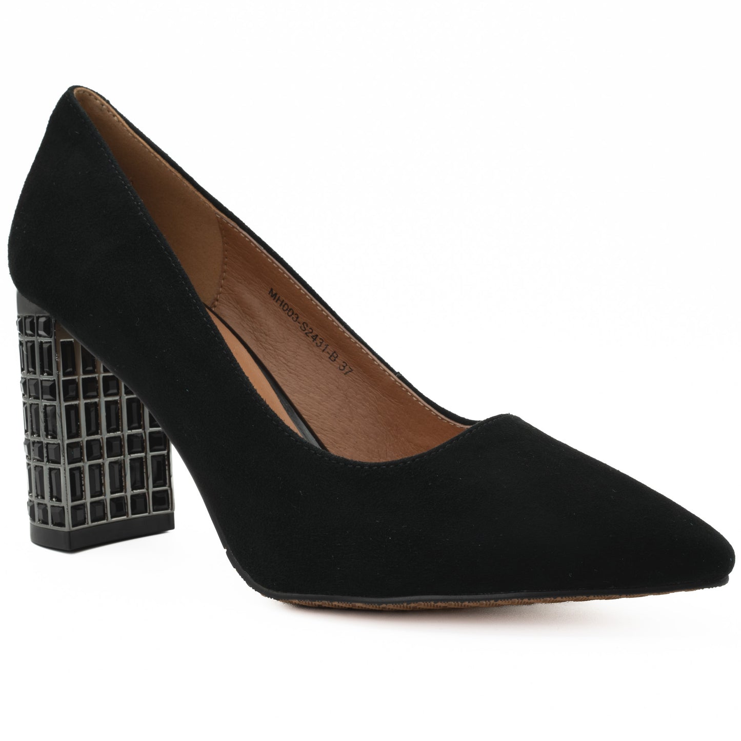 Pantofi dama Feeling din piele naturala D 2431 negru velur