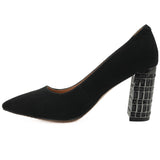 Pantofi dama Feeling din piele naturala D 2431 negru velur