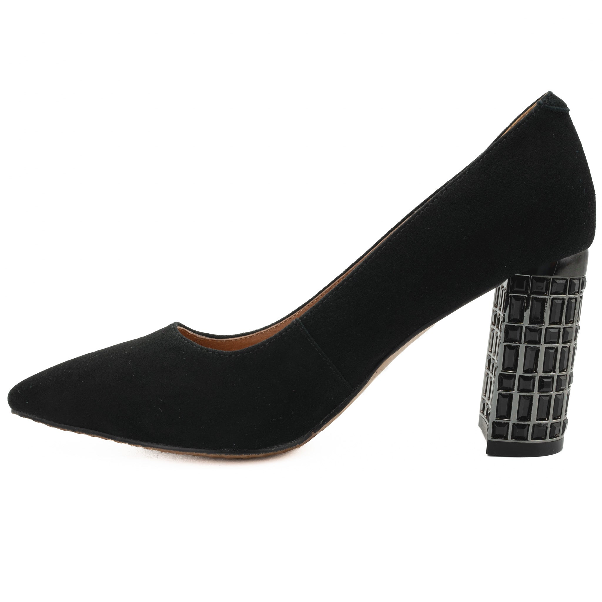 Pantofi dama Feeling din piele naturala D 2431 negru velur