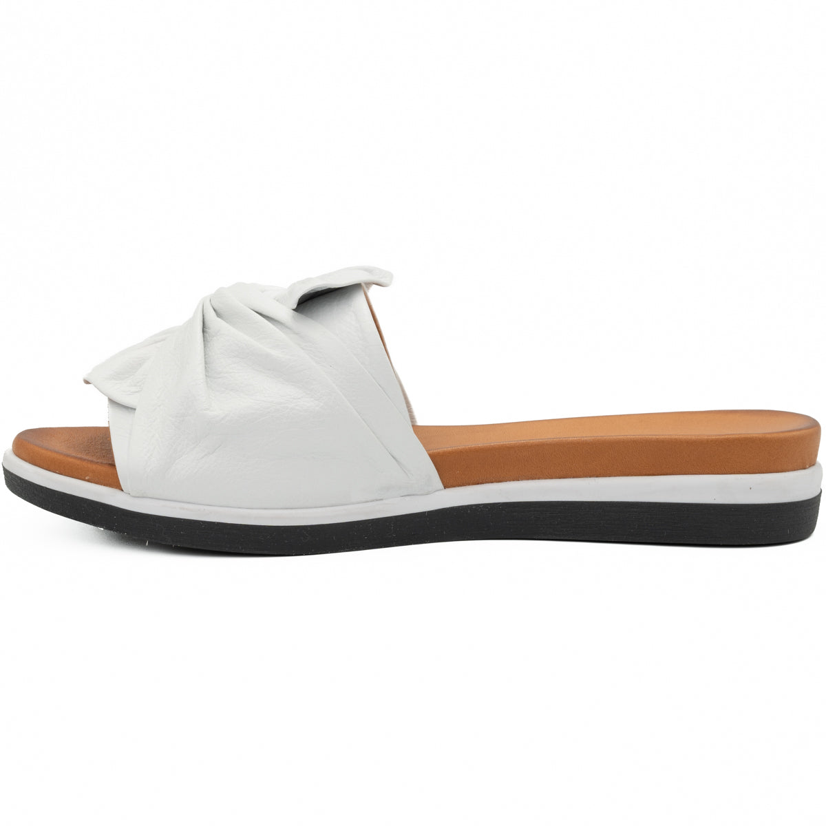 Slapi dama Anna Viotti Din piele naturala D 45-2443 alb