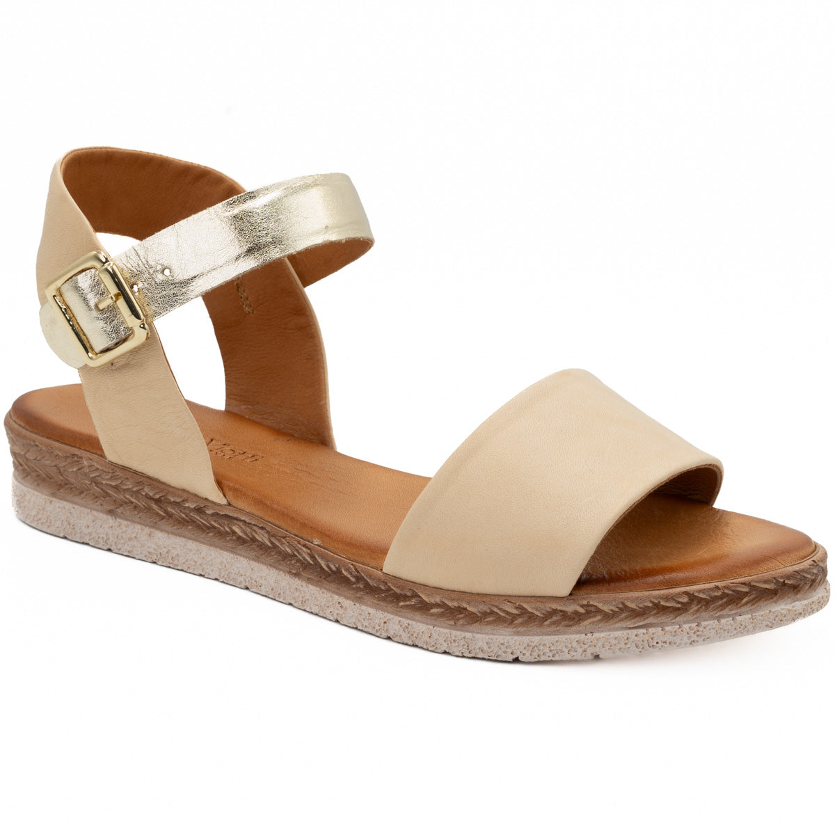 Sandale dama din piele naturala Anna Viotti D 2463 bej