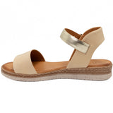 Sandale dama din piele naturala Anna Viotti D 2463 bej