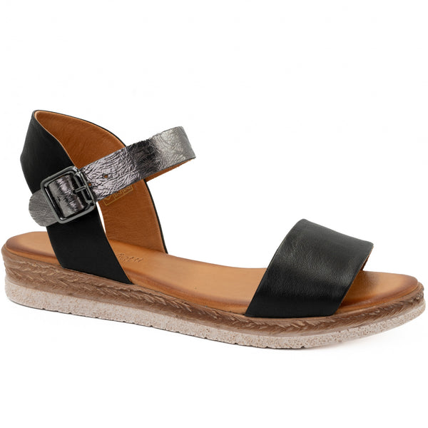 Sandale dama din piele naturala Anna Viotti D 2463 negru