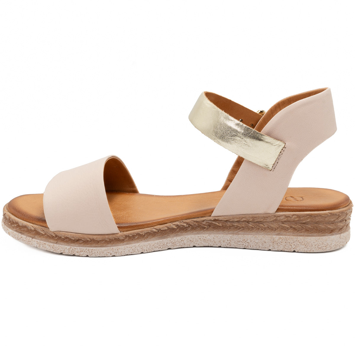 Sandale dama din piele naturala Anna Viotti D 2463 pudra