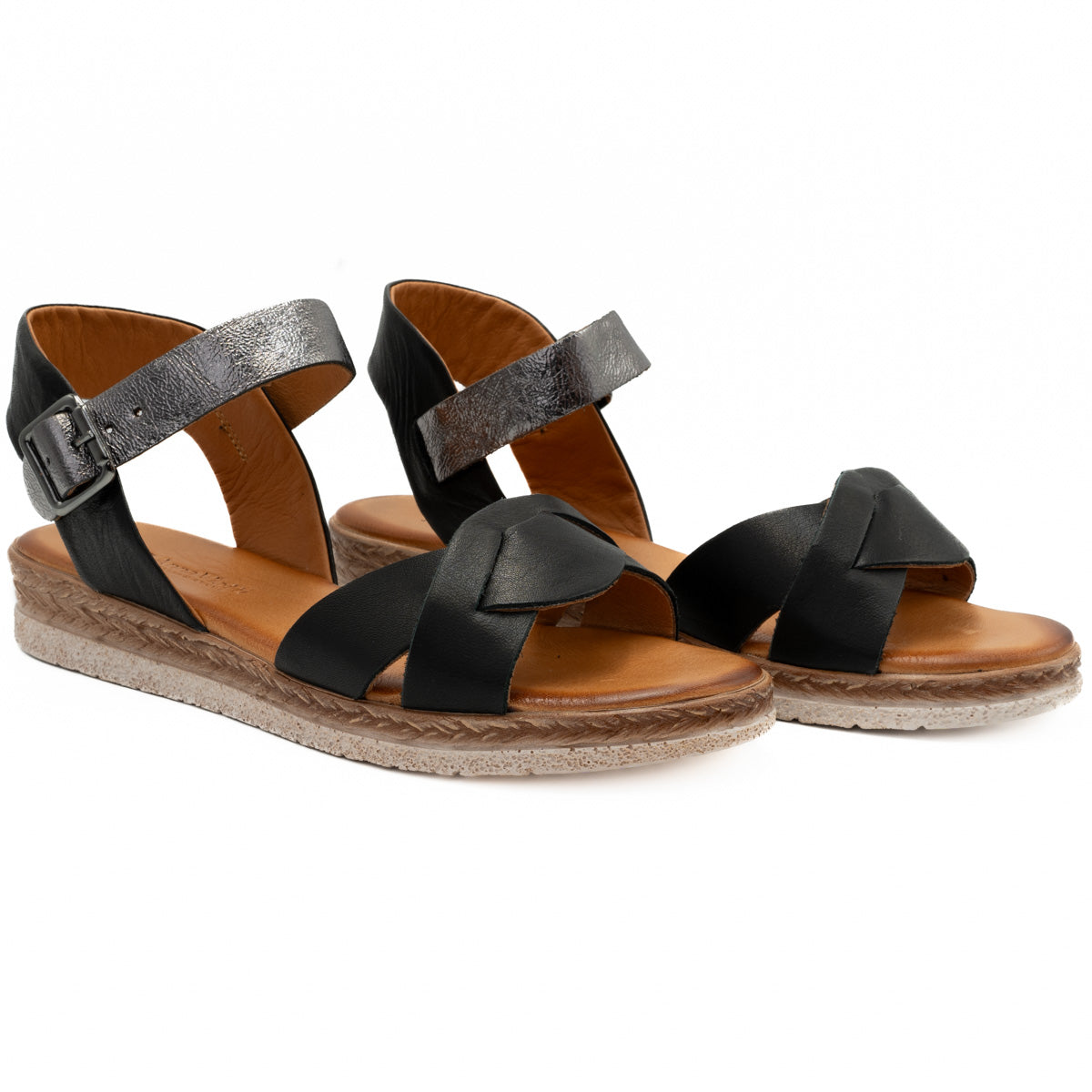 Sandale dama din piele naturala Anna Viotti D 2464 negru