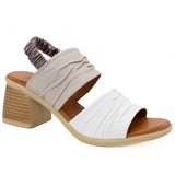 Sandale dama Anna Viotti din piele naturala D 2473 alb-gri