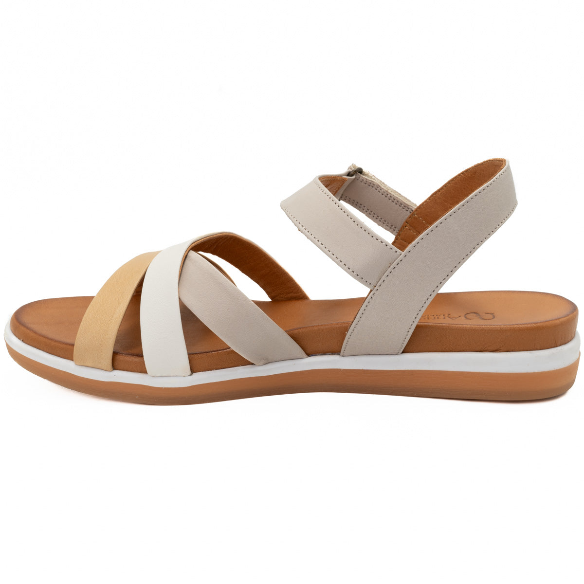 Sandale dama din piele naturala Anna Viotti D 2478 biscuit-crem