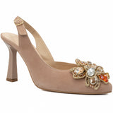 Sandale dama Anna Viotti din piele naturala D 2492 pudra