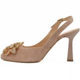 Sandale dama Anna Viotti din piele naturala D 2492 pudra