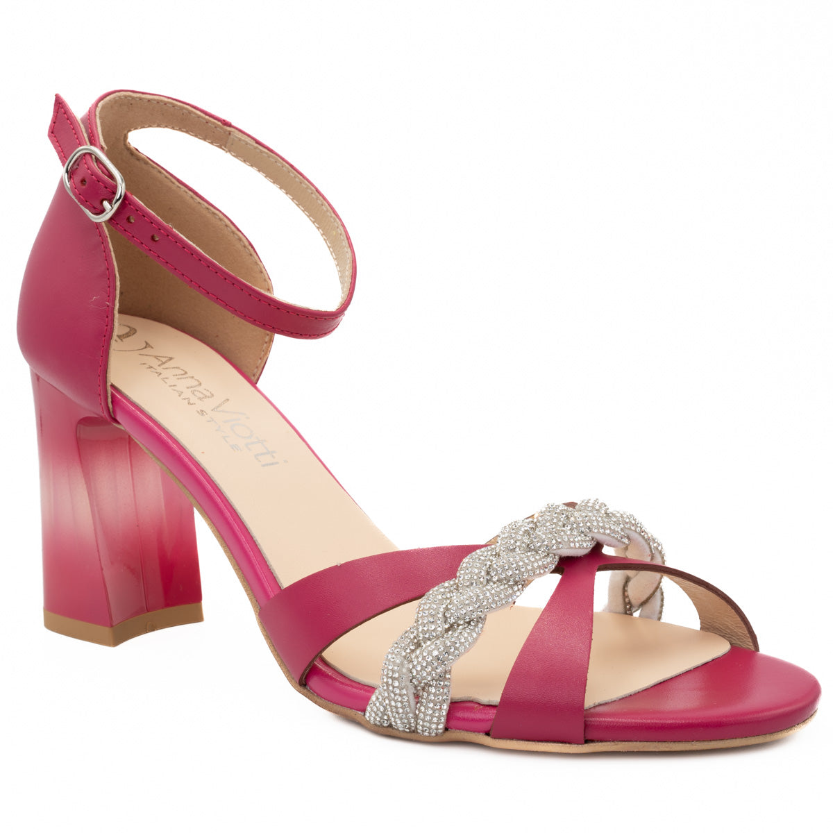 Sandale dama din piele naturala Anna Viotti D 2496 fucsia