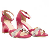 Sandale dama din piele naturala Anna Viotti D 2496 fucsia