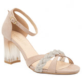 Sandale dama din piele naturala Anna Viotti D 2496 roz pudra