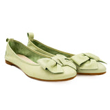 Balerini Anna Viotti din piele naturala verde - 2011