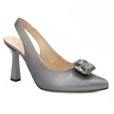 Pantofi dama din piele naturala Anna Viotti D 2661 silver grei