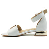 Sandale dama din piele naturala  D 291 alb 