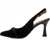 Sandale dama Feeling din piele naturala D 8390 negru velur