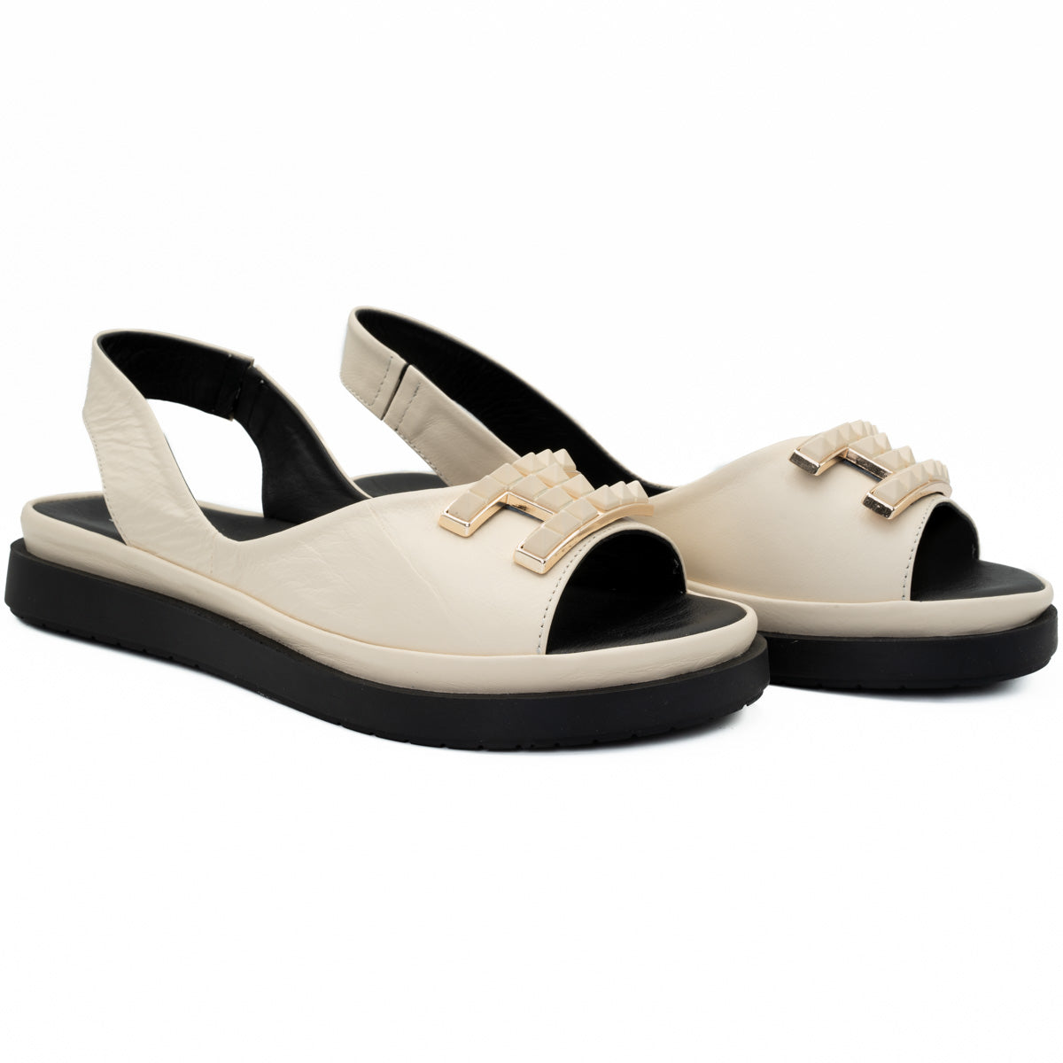 Sandale dama Anna Viotti din piele naturala D 30-10 bej