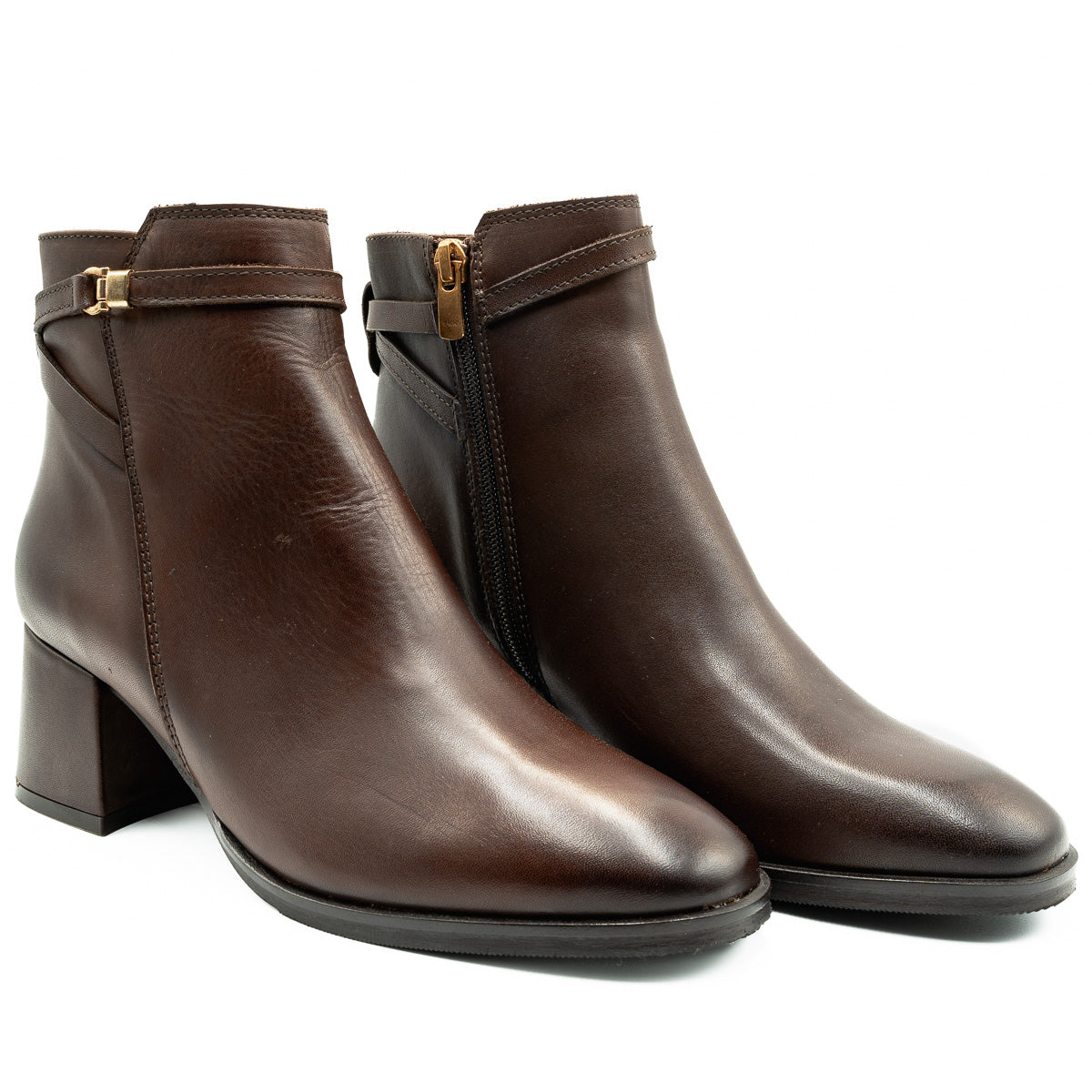 Botine dama ANNA VIOTTI  din piele naturala D313 maro