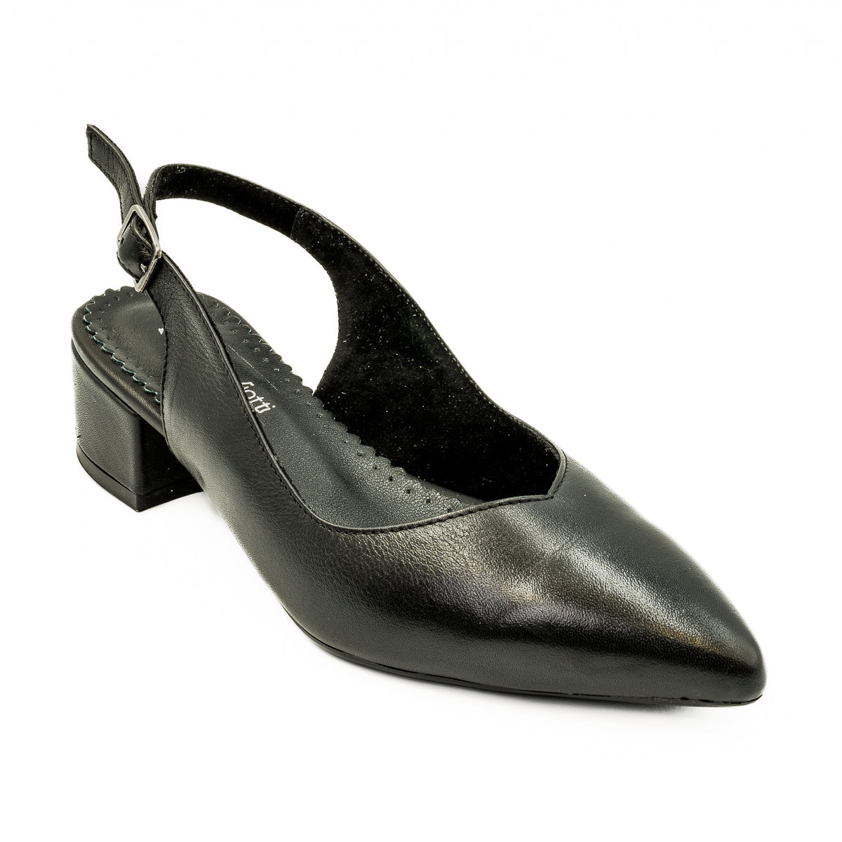 Sandale dama Anna Viotti din piele naturala negri 34-24173