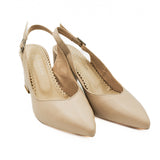 Pantofi dama Anna Viotti din piele naturala bej 34-24174