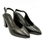 Pantofi  dama Anna Viotti din piele naturala negri 34-24174