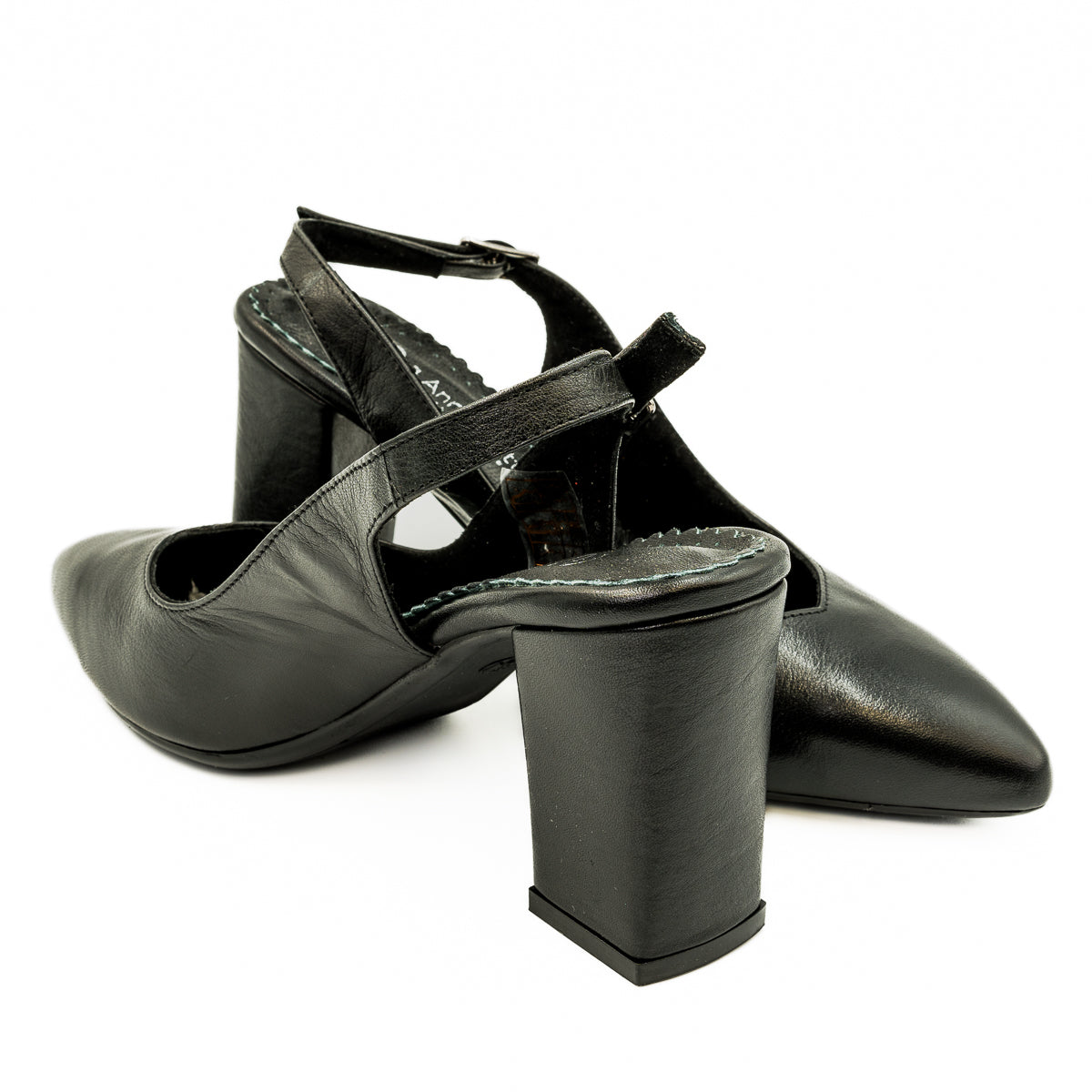 Pantofi  dama Anna Viotti din piele naturala negri 34-24174