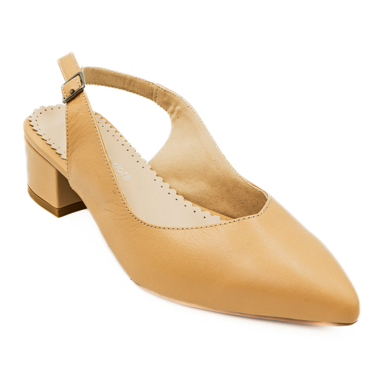 Sandale dama Anna Viotti din piele naturala bej 34-24173