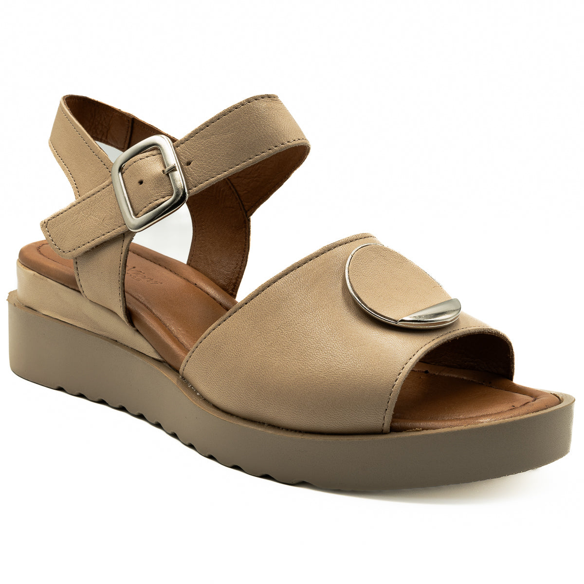 Sandale Dama Anna Viotti Din Piele Naturala bej - 361