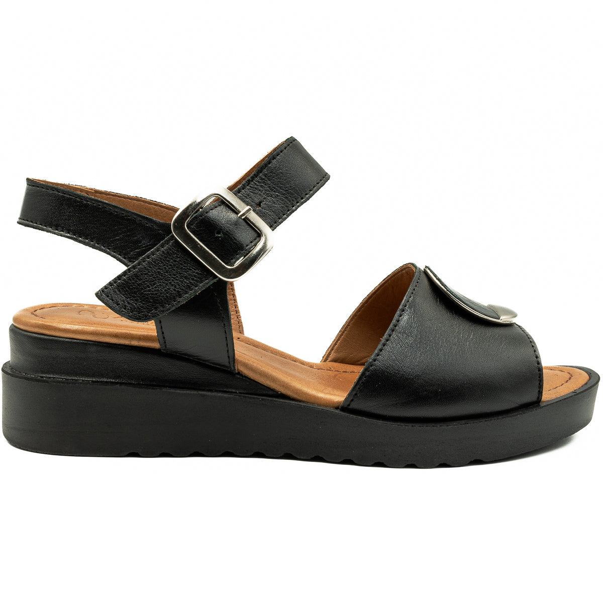 Sandale dama Anna Viotti din piele naturala negre - 361