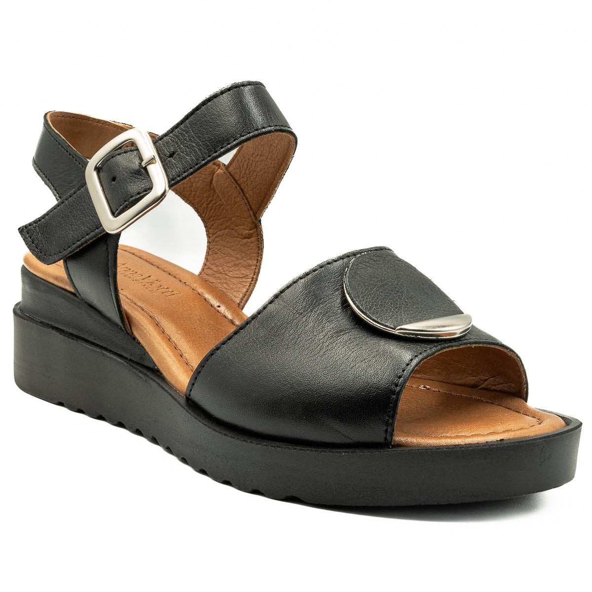 Sandale dama Anna Viotti din piele naturala negre - 361