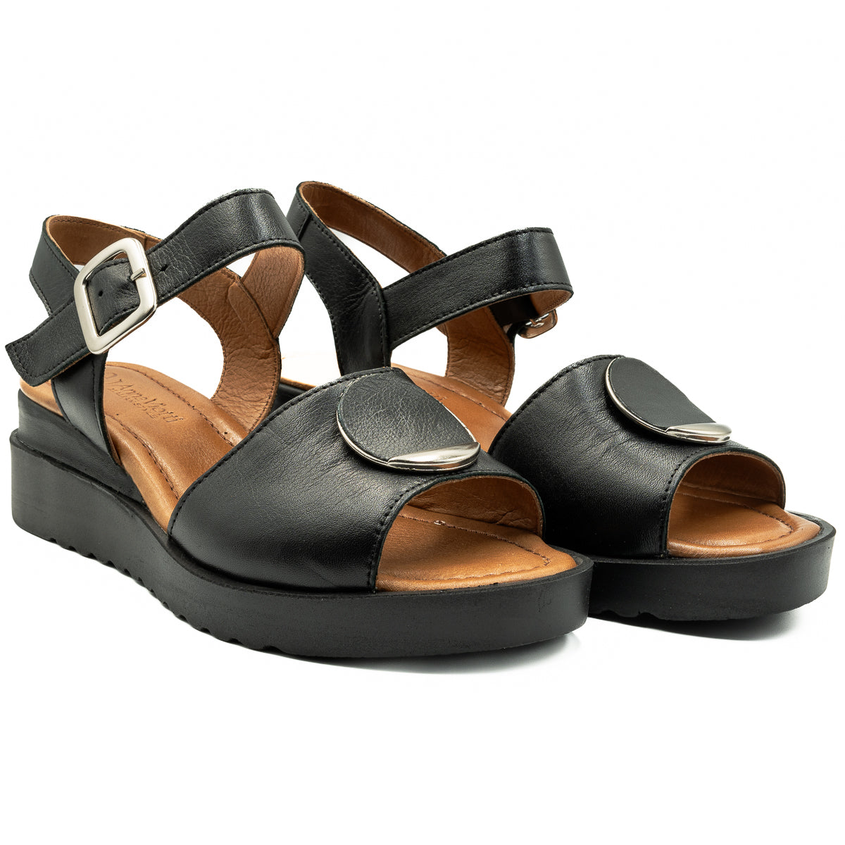 Sandale dama Anna Viotti din piele naturala negre - 361