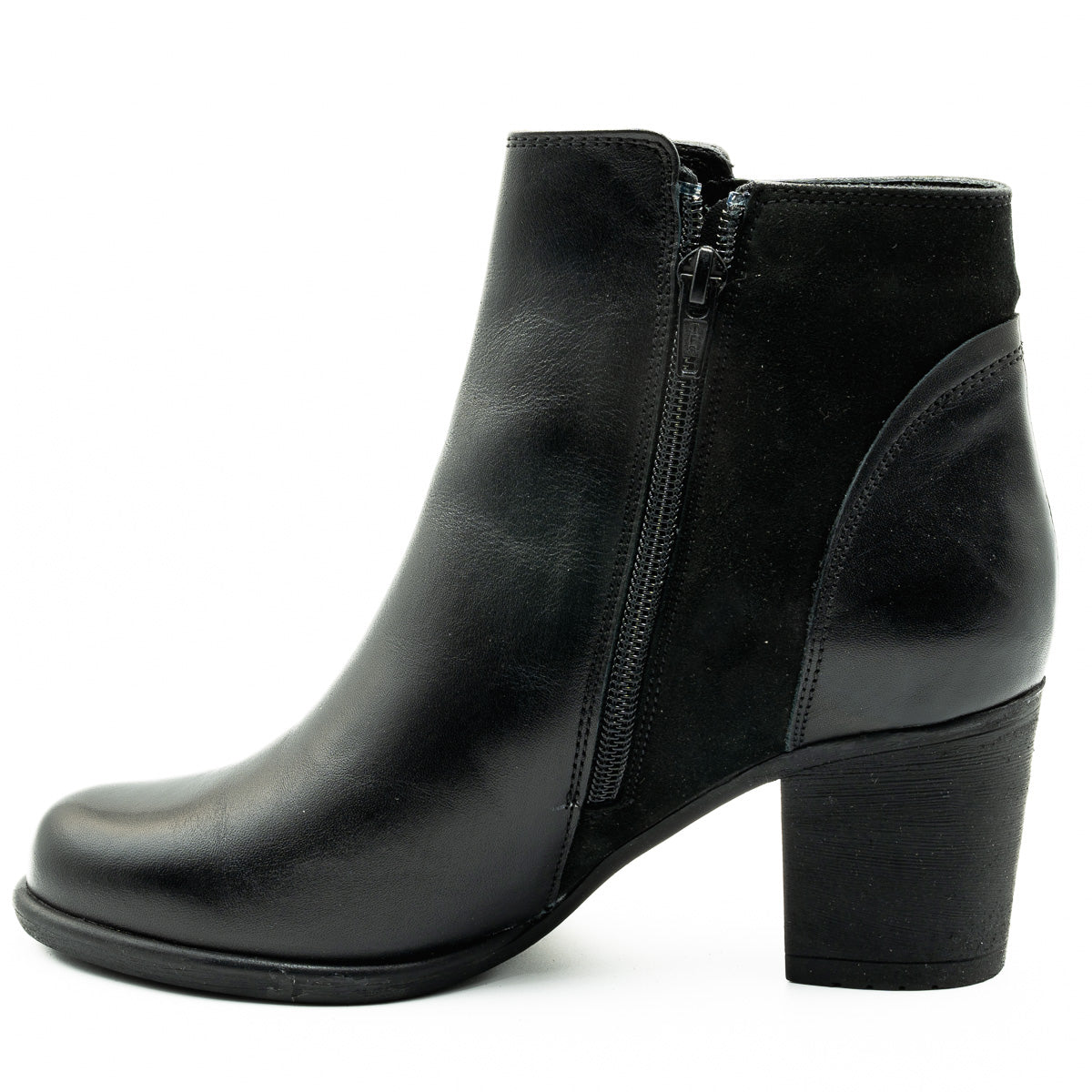 Ghete dama Anna Viotti din piele naturala D 41414 NEGRU 